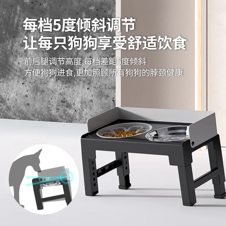 不锈钢狗盆狗碗狗狗吃饭桌慢食碗二合一宠物碗防打翻防洒食盆