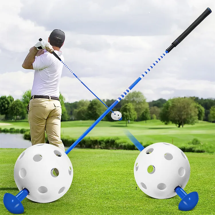 0014 高尔夫洞洞挥杆练习棒 一号木练习室内发声节奏训练球杆用品