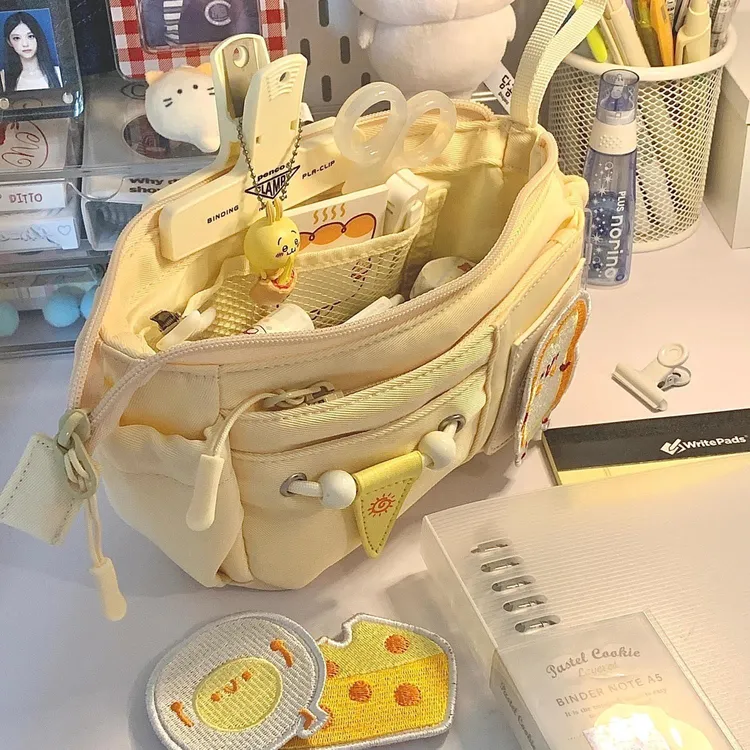 【魔法小厨房笔袋】创意高颜值大容量刺绣笔袋学生多层文具盒收纳袋