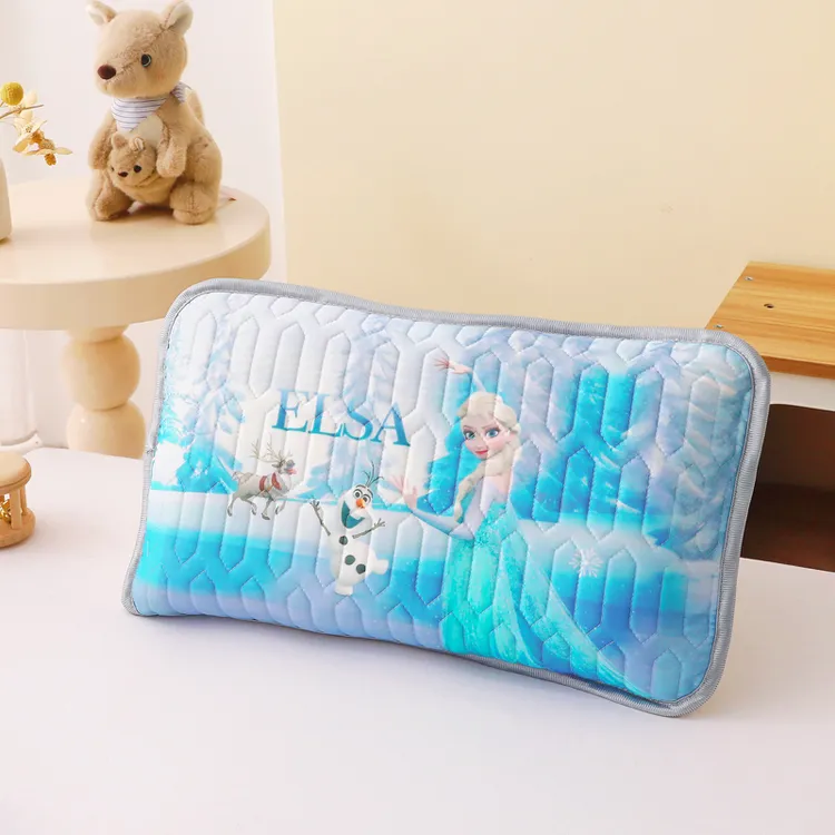 夏季儿童冰丝枕头幼儿园小学生专用午睡卡通枕套宝宝整头吸汗透气