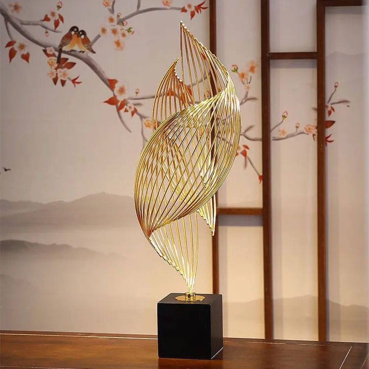 新中式风生水起摆件高档轻奢客厅玄关电视柜创意书架家居装饰品