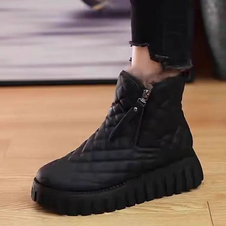 大东直销断码雪地靴女04冬季保暖防滑加绒加厚棉鞋厚底短靴子