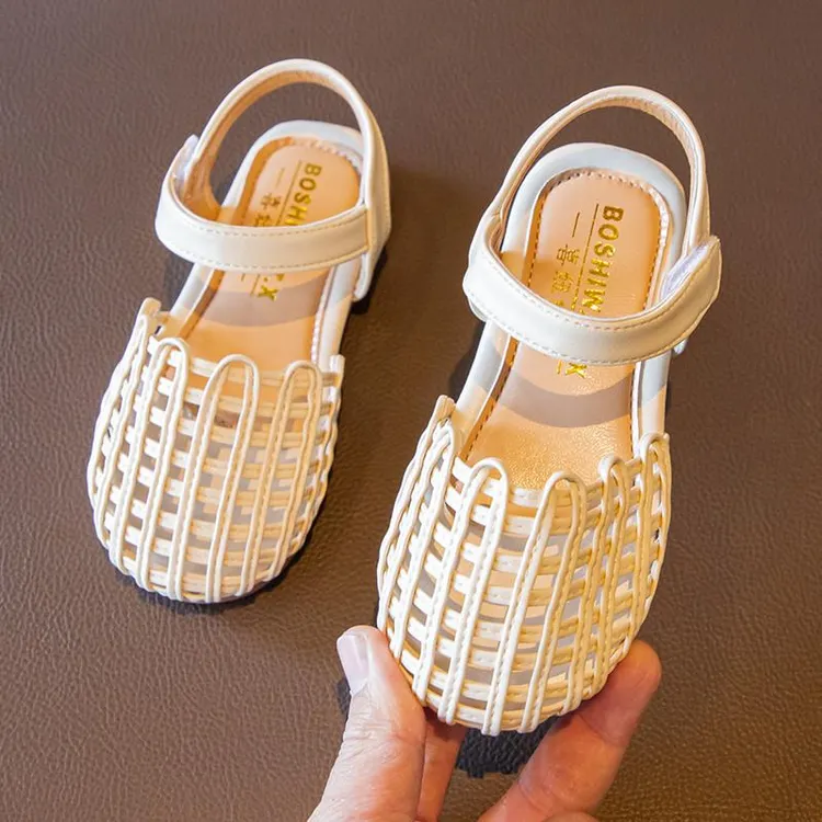 女童罗马凉鞋2023夏季新款小童包头凉鞋时尚小女孩公主凉鞋儿童鞋