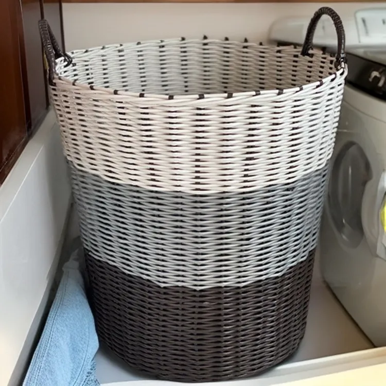 脏衣篮仿藤编脏衣篓超大脏衣服收纳筐家用衣篓放衣框衣物收纳神器