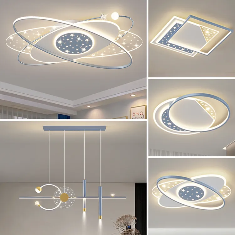 客厅灯卧室吸顶灯智能语音全屋套餐组合现代简约广东中山灯具