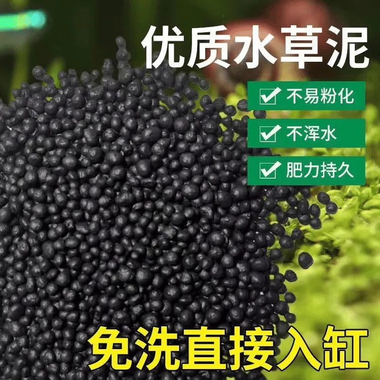 水草泥+种子 对叶水草过滤鱼缸生态造景对叶草草籽草缸造景水草泥