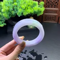 【孤品可谈价】天然缅甸翡翠A货保正品保真 高冰种水妖紫成品紫色镯