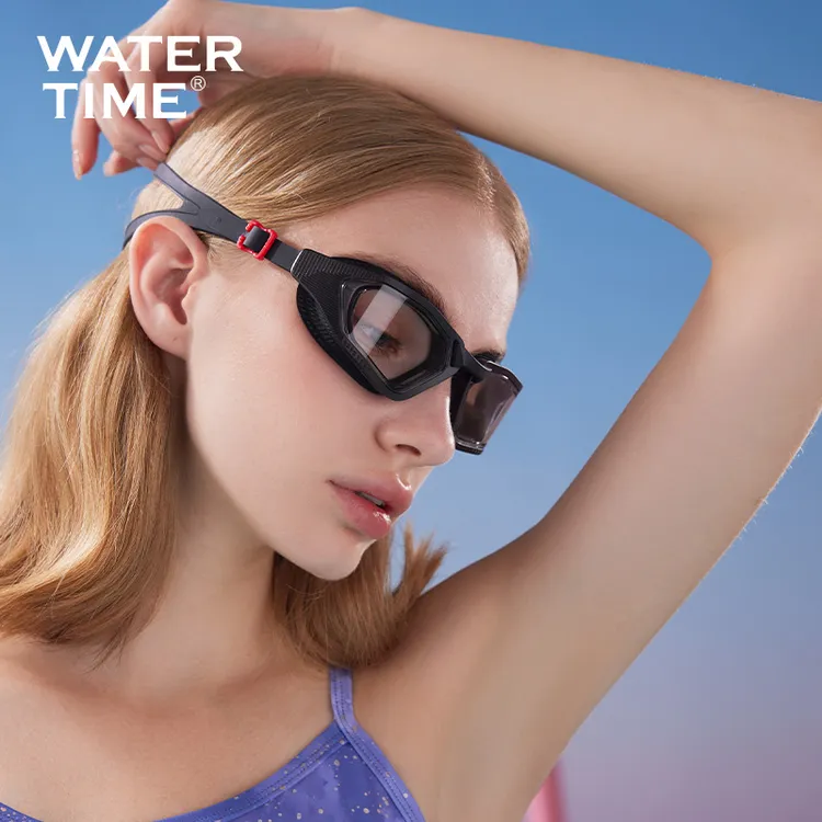 WaterTime大框款防水防雾高清专业竞速泳镜比赛训练游泳眼镜