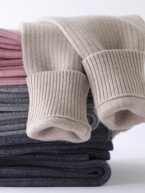 儿童加厚高腰羊毛裤中大童保暖裤针织打底裤女童男童