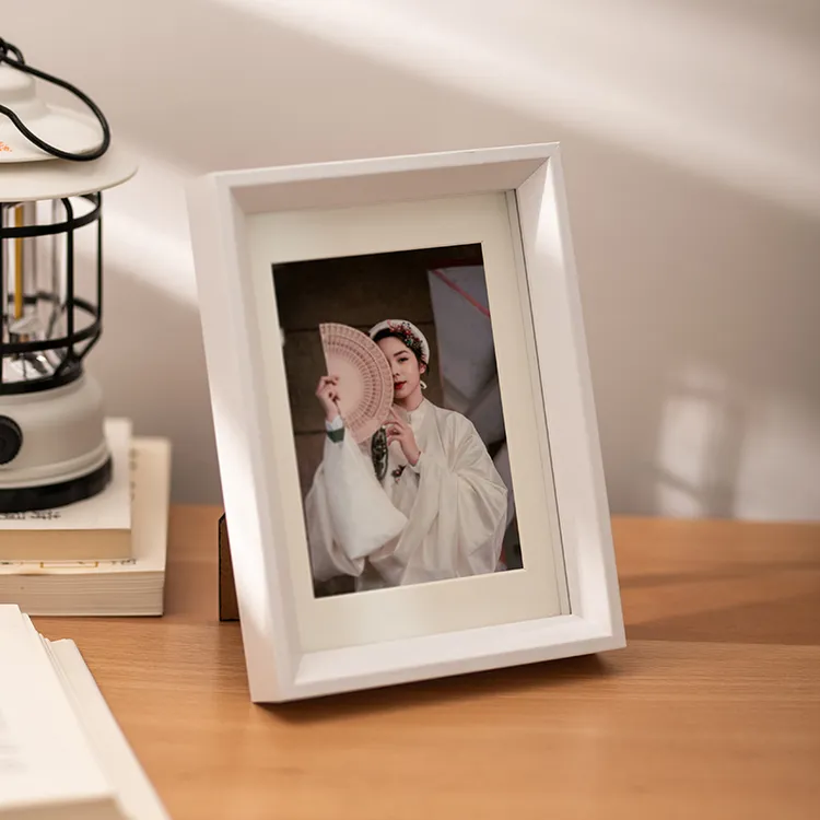 实木质相框洗照片高级感做成桌面摆件6寸情侣纪念定制diy画框空框