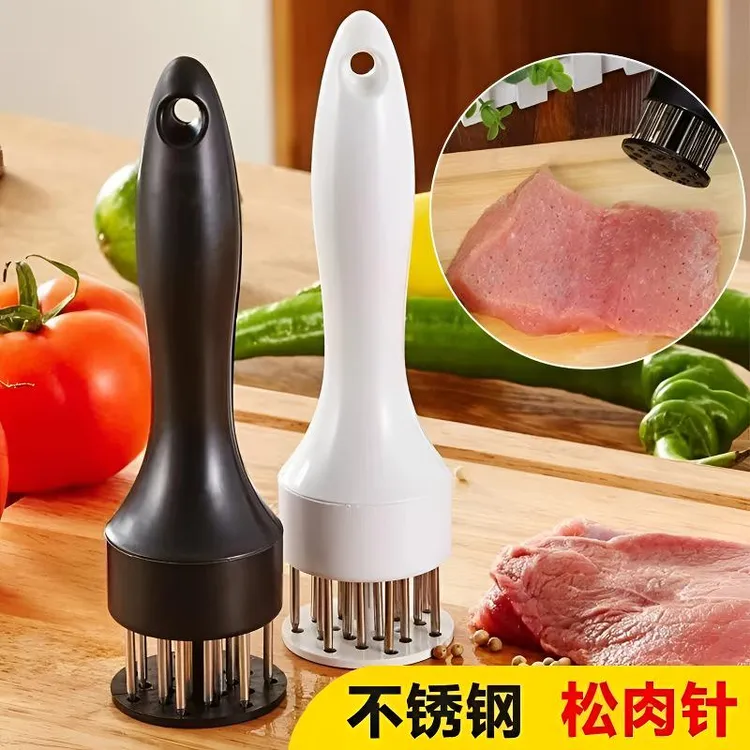 家用断筋嫩肉针猪扒鸡排鸡翅松肉针敲肉锤不锈钢牛排扎孔器猪皮插