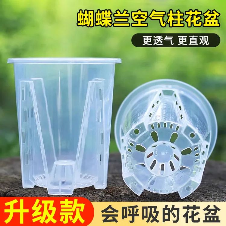 透明青山控根盆兰花水苔蝴蝶兰专用花盆塑料透气镂空大号花盆家用