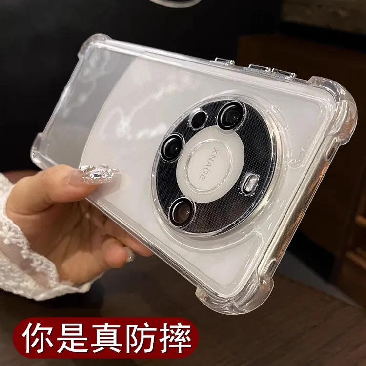 气囊加厚防摔适用华为mate70pro+手机壳透明保护壳镜头全包高级感
