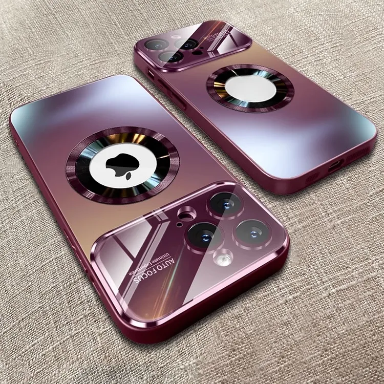 秒变17适用iphone新款苹果手机壳大视窗磨砂玻璃镜头全包防摔磁吸