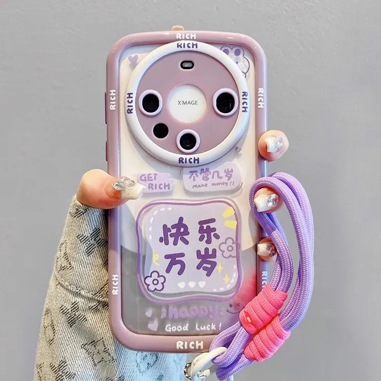 适用华为mate60pro手机壳透明可爱网红女款ins少女创意高级感全包