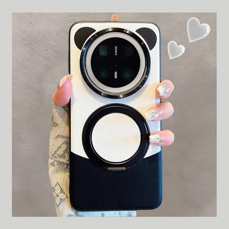 适用华为mate80手机壳新款素皮磁吸旋转支架全包防摔高级感保护套