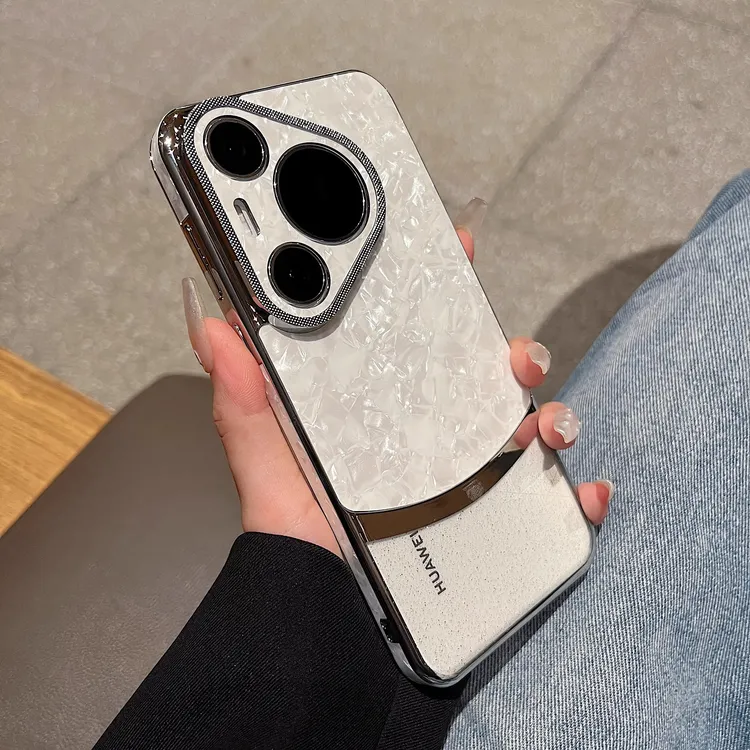 气质女款贝壳纹适用华为pura80pro+手机壳网红高级感全包防摔超薄