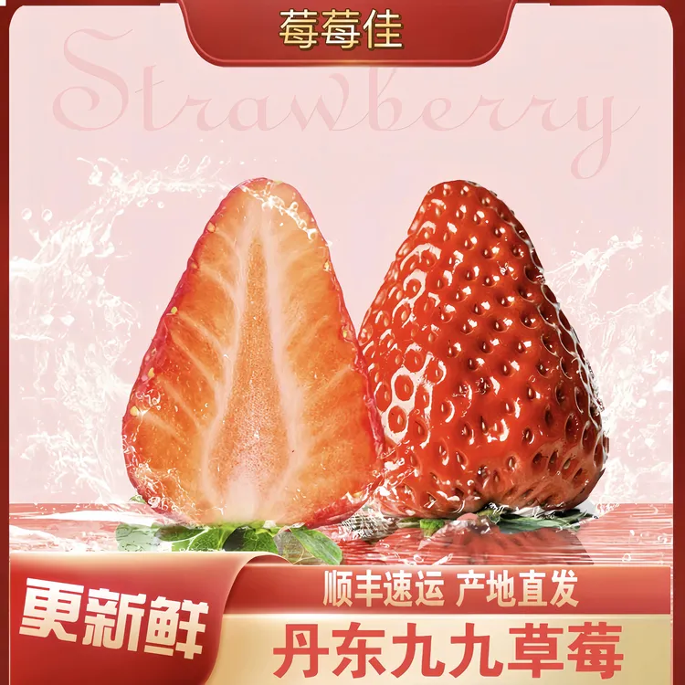 「新鲜现摘」正宗头茬丹东99牛奶草莓香甜饱满多汁孕期水果产地直发