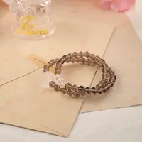 【七七原创】冰曜石+白水晶九尾双圈手串（多样性发货）