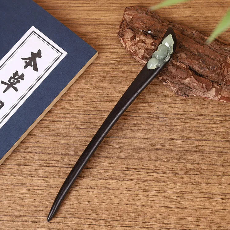 黑檀木发簪简约精致现代风木簪百搭精致簪子小仙女日常百搭款簪子