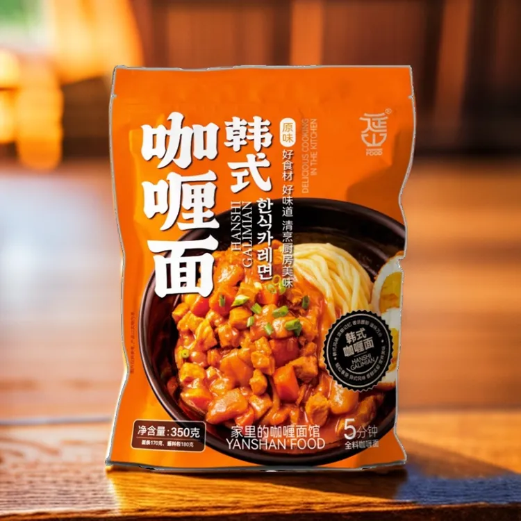 YANSHAN/延山韩式速食咖喱面.浓郁美味咖喱土豆杏鲍菇拌面350克