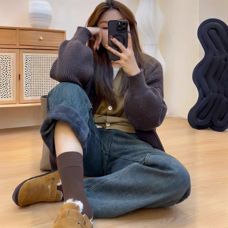 春季新款直筒牛仔裤女高腰百搭拖地裤大码梨型身材显瘦阔腿长裤子