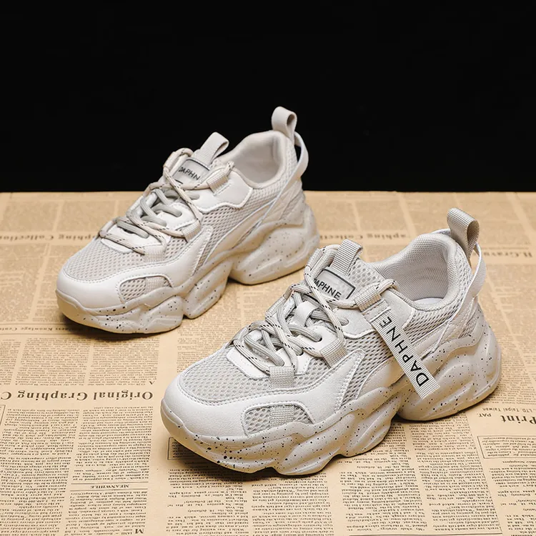 Daphne/达芙妮老爹鞋女2025新款秋季百搭显脚小厚底休闲运动女鞋