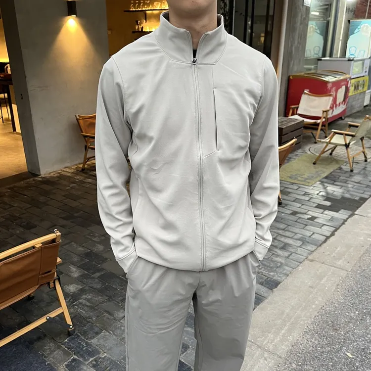 AUTICUP LULU同款商务正肩SJ外套通勤立领运动户外纯色针织上衣男