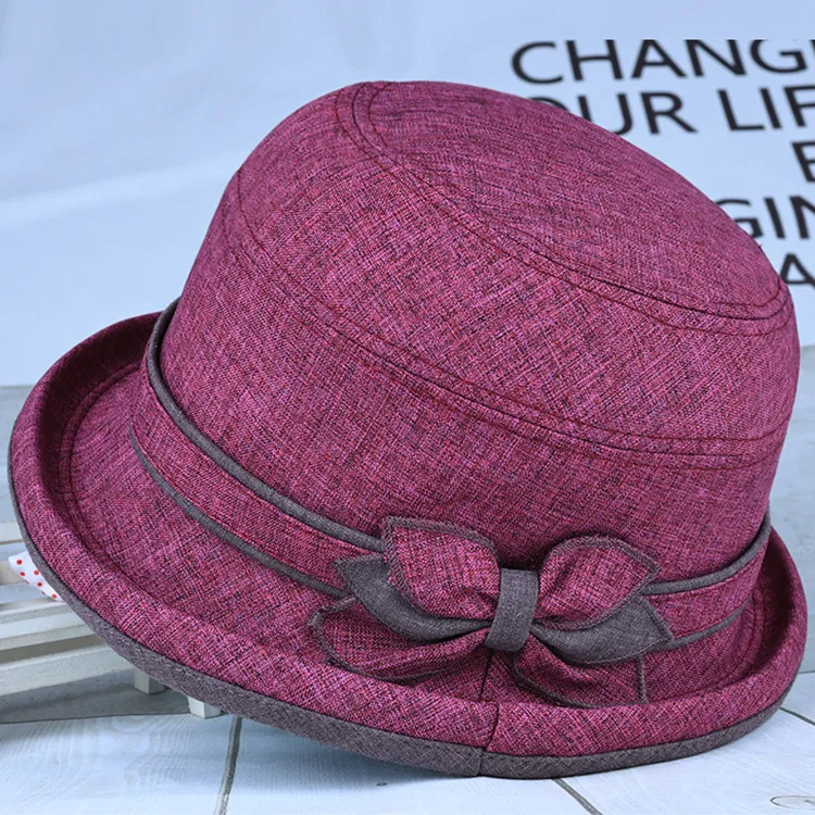 中老年帽子女春秋天妈妈盆帽老人奶奶渔夫帽休闲软布帽遮阳帽薄款