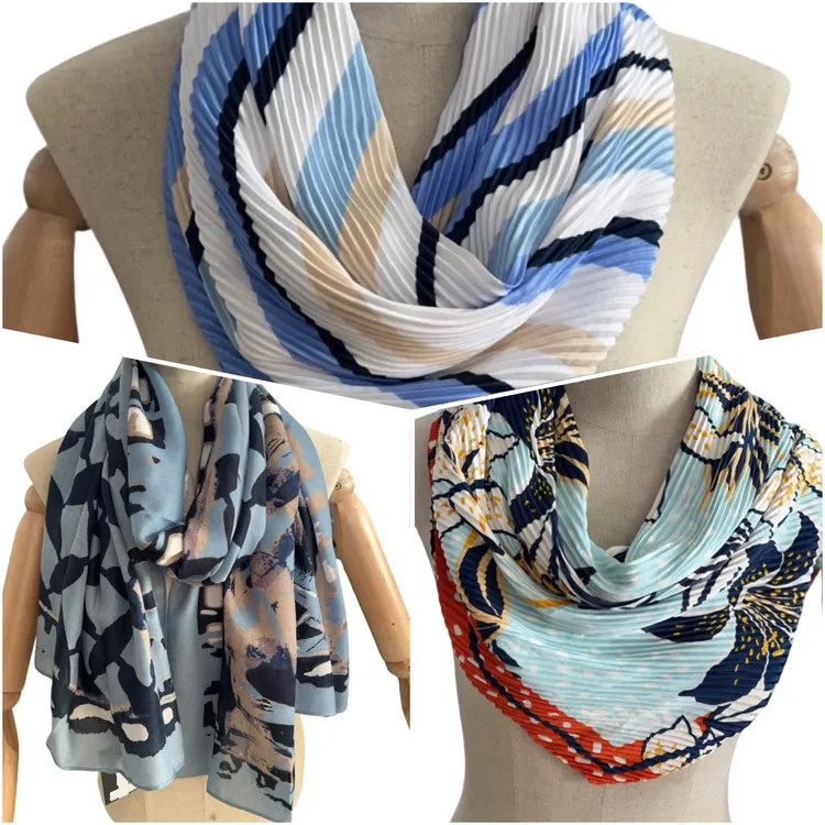 2025新品四季款印花时尚高级气质出口围巾薄款百搭