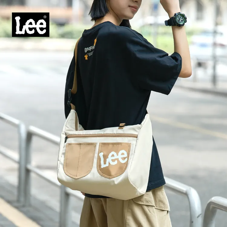 Lee【邮差包 】斜挎女款学生新款大容量潮流通勤男单肩包休闲上课