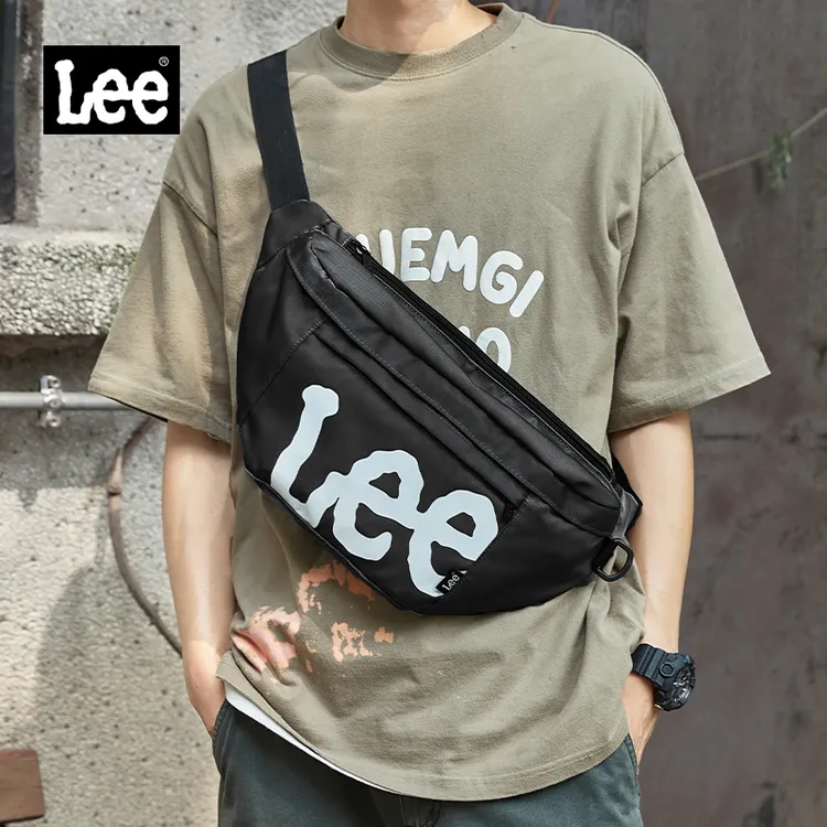 Lee潮流单肩包男士轻便斜挎包大容量胸包女学生通勤挎包情侣百搭