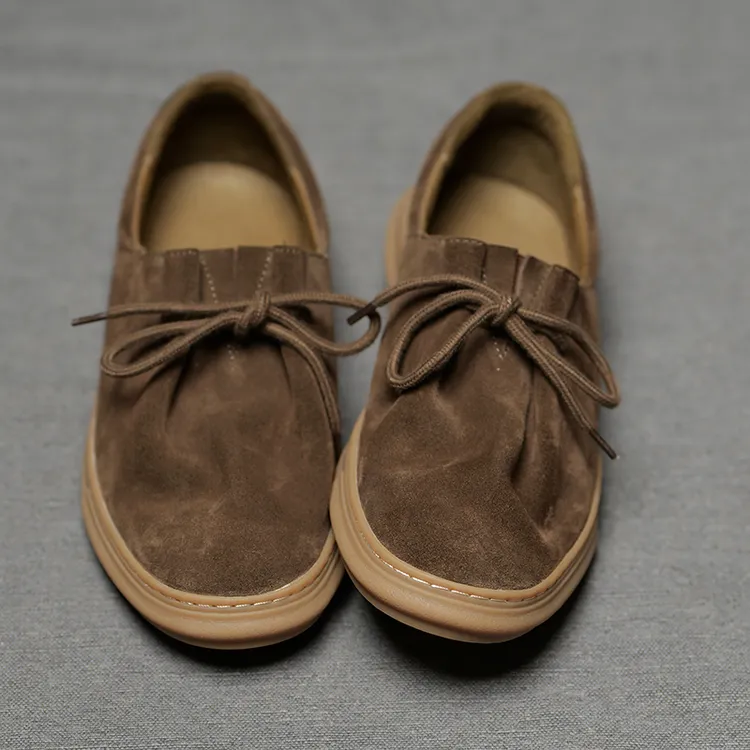 真皮男鞋舒适透气英伦复古平底软底圆头百搭休闲男牛皮板鞋乐福鞋