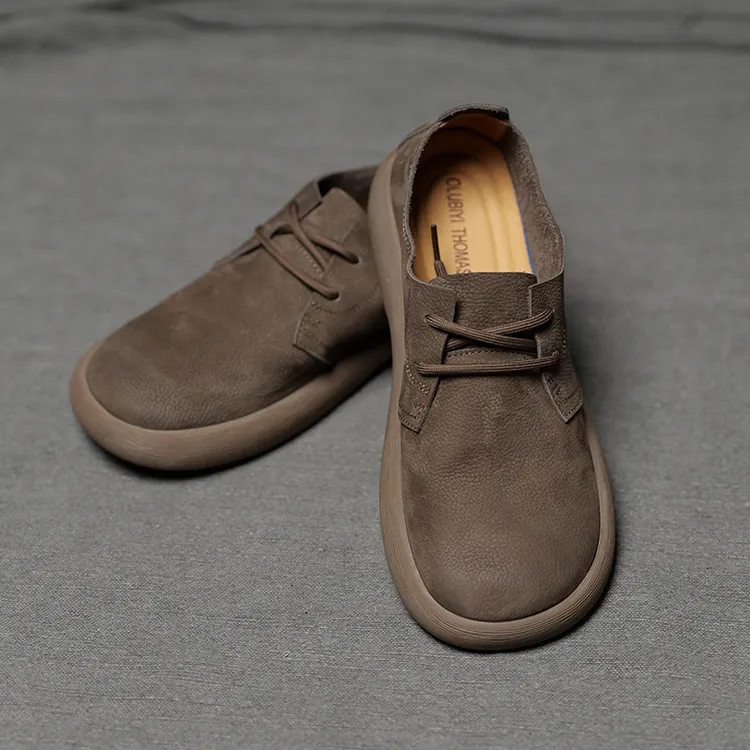 新款男士乐福鞋懒人鞋舒适真皮男鞋爸爸鞋透气软底系带休闲男皮鞋