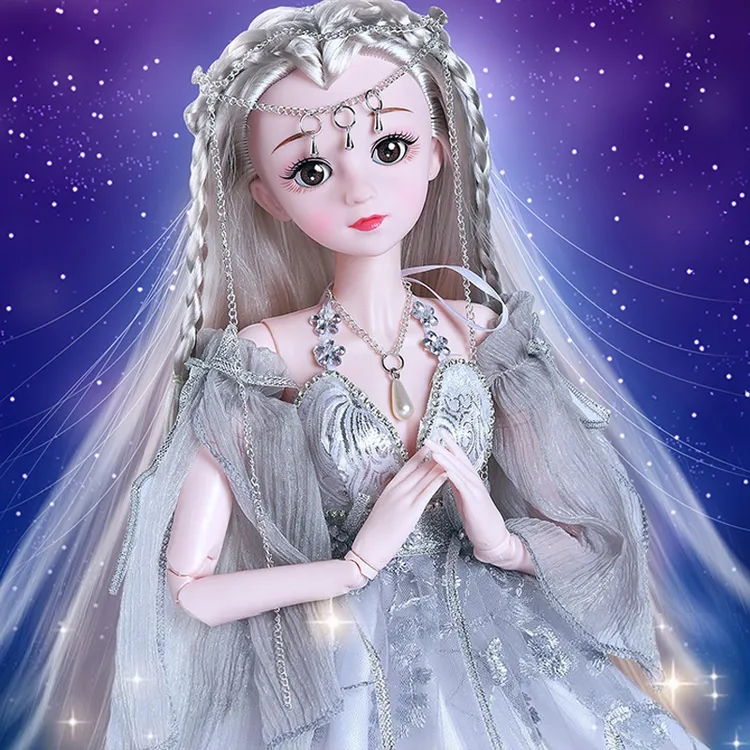 60厘米赛尔娜公主眨眼版洋娃娃立体精致女孩玩具礼盒装