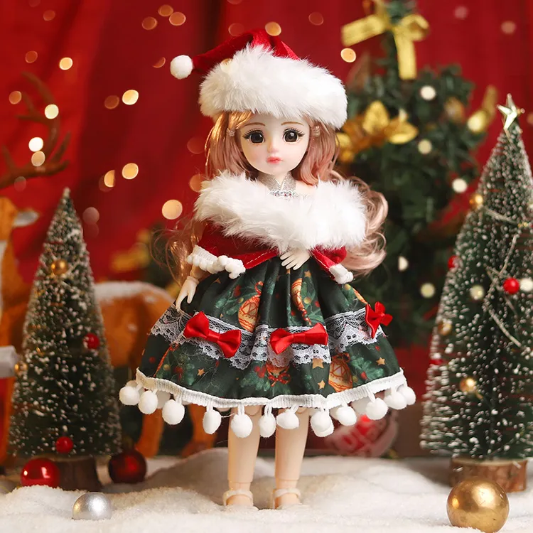 【限定新款】32厘米圣诞公主洋娃娃女孩子生日玩具礼物