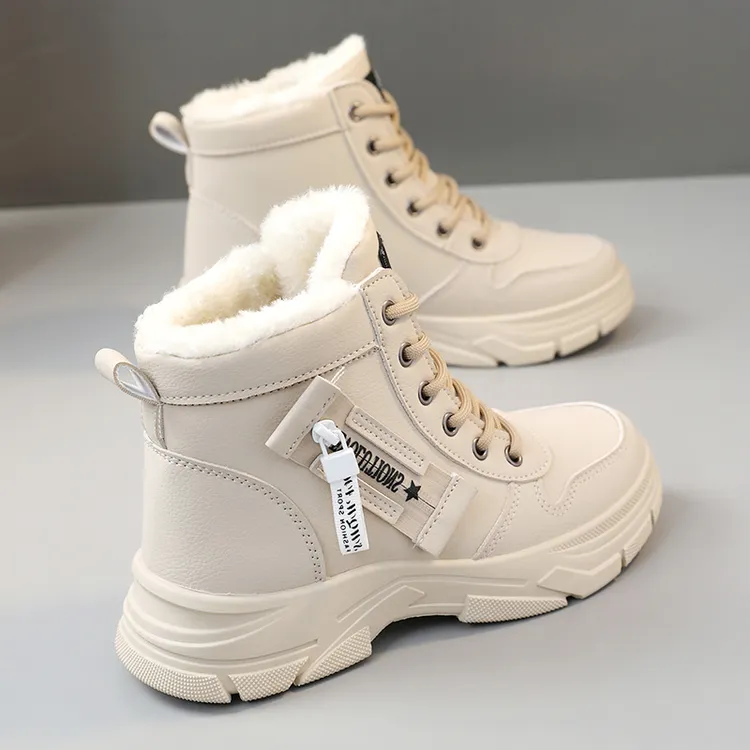 哈尔滨雪地靴女防水防滑东北大棉鞋冬季加绒加厚马丁靴2025新款潮