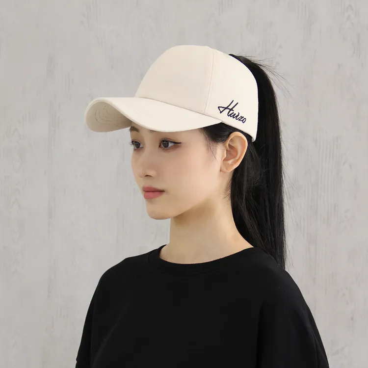扎马尾空顶鸭舌帽加大宽檐加深棒球帽女2025网红新款大头围显脸小
