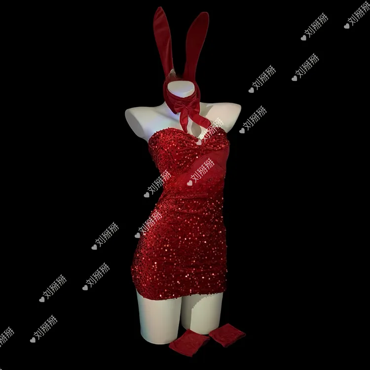 刘掰掰【雪夜少女】新款圣诞装性感显白纯欲居家修身显瘦气质半身裙