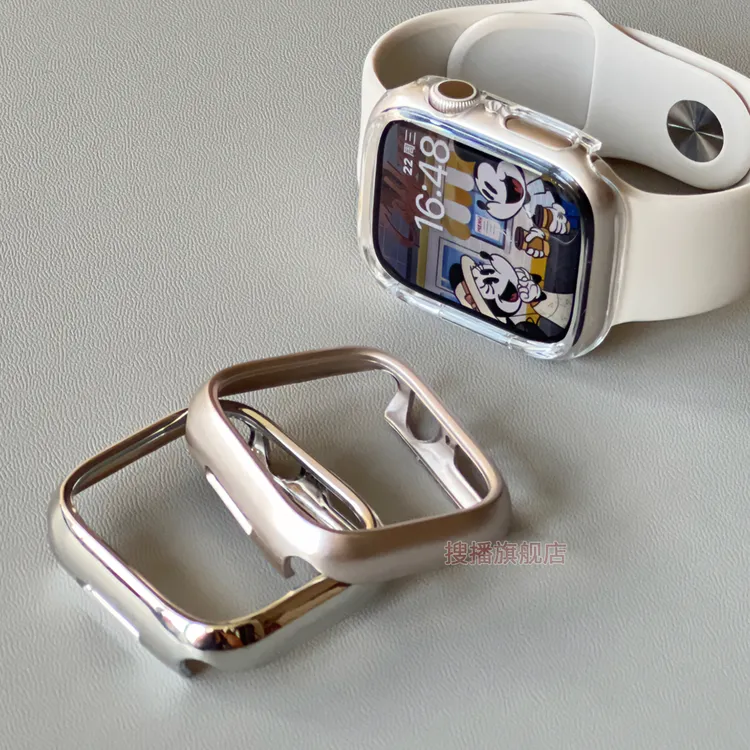 适用applewatch11保护壳S10苹果手表iwatch半包边框ultra防摔表壳