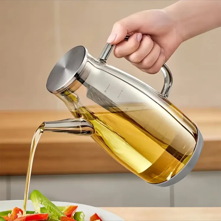 2024新款装油瓶油壶厨房家用不挂油新款油罐厨房用品大号油壶yw