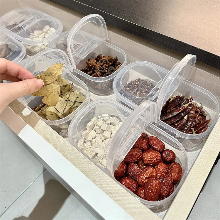 拾物造家家用香料收纳盒厨房佐料分装辣椒方形八角桂皮储物翻盖盒