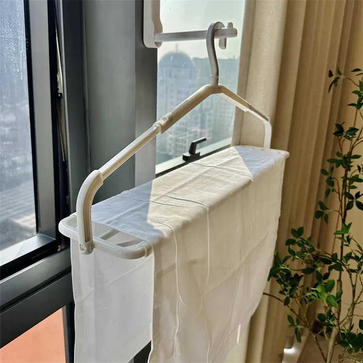 拾物造家伸缩加长防滑大衣架家用阳台晾晒被子床单浴巾无痕晾衣架