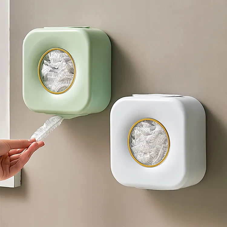 保鲜膜套收纳盒抽取壁挂式家用食品装食物罩一次性保鲜袋架免打孔