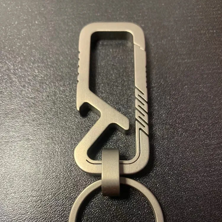 全钛合金汽车钥匙扣男士挂件钥匙链锁匙扣腰挂圈环个性创意简约