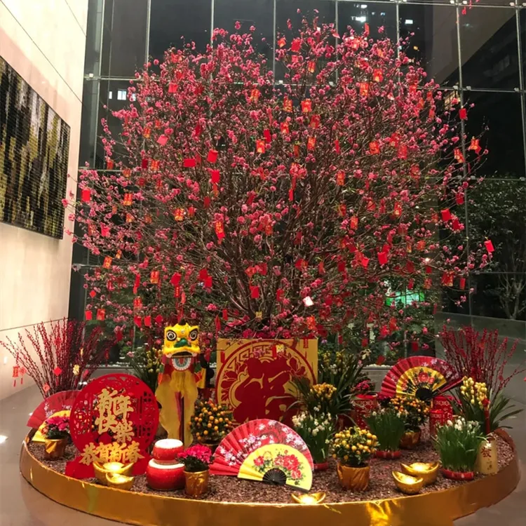 桃花树带花苞 活桃花树盆栽地栽大苗年宵花卉过年好运喜庆植物