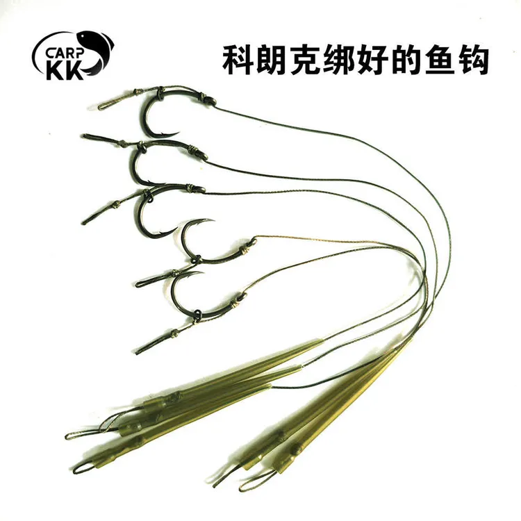 CarpKK克朗克加强鱼钩有倒刺手工绑制可钓鲤鱼草鱼青鱼