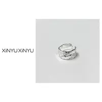 合金戒指 XINYU/芯与 ACC 银色不规则开口戒指 JZ390简约小众