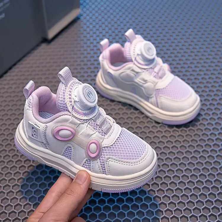 儿鞋子男女童春秋新款网面百搭小板鞋时尚宝宝软底透气户外休闲鞋