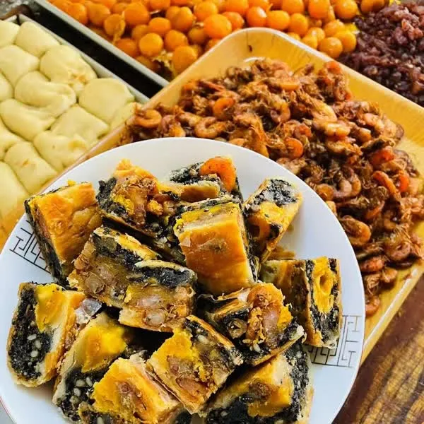 潮汕特产海陆丰正宗博美虾饼双蛋黄鲜虾仁薄皮酥皮低糖月饼